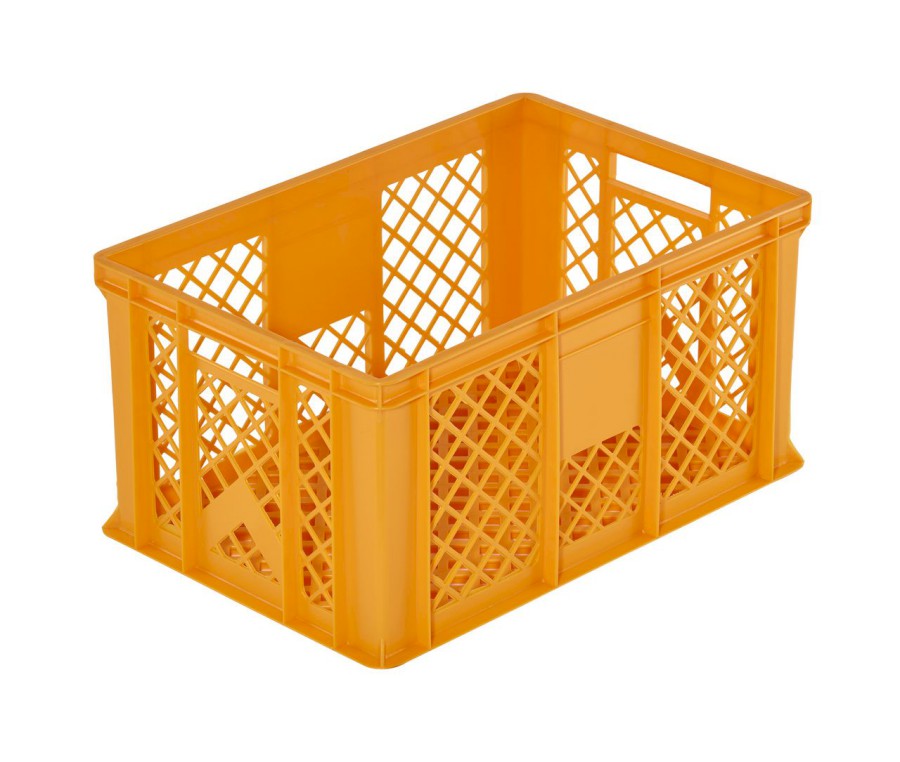 Přepravka 2-208 žlutá, OÚ, perforovaná